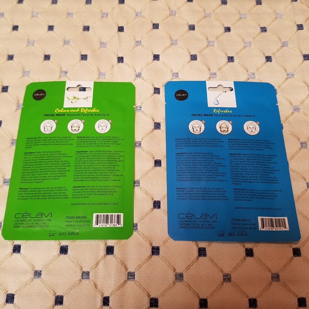 🆕️ 2 Facial Skincare Masks in Collagen & Tea Tree - Picture 2 of 4